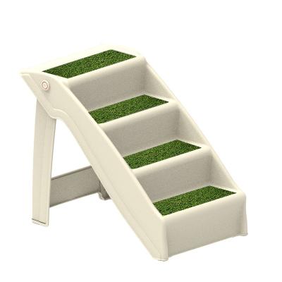 China Travel Amazon Manufacturer Adjustable Folding Pet Stairs Step Dog Ramp For Bed for sale