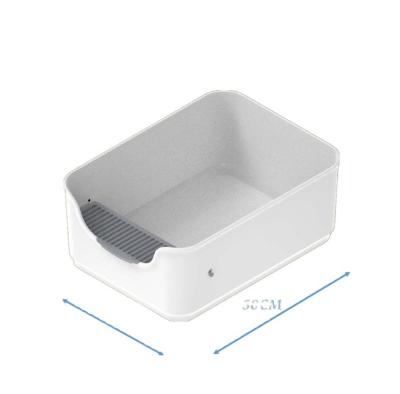 China Sustainable New Design High Sides Self Cleaning Cat Litter Pan Box With Scoop Made By ABS for sale