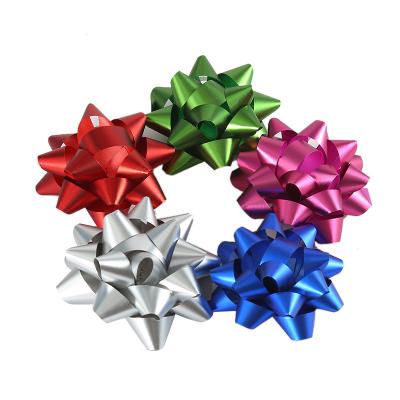 China Stability Star Ribbon Bow For Party Chinese Flower Gift Bottle Decoration Polyester Wedding Handmade Gift Wrap for sale