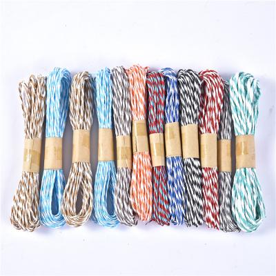 China DIY Eco-Friendly Gift Packaging Natural Jute Twine Color Gift Paper Rope Twine Art Crafts Packaging Rope Colored for sale