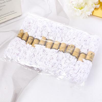 China Eco-friendly Natural Solid White Color Paper Raffia Rope Paper Opens Rope Twine Gift Box Filled Paper Rope for sale