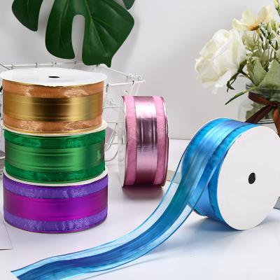 China Wholesale Stability Package Box With Ribbon Organza Gift Wrap Wrapping Ribbon Spool For Valentine for sale