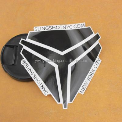 China Waterproof Printing Shiny Mirror Logo Gold Metallic Vinyl Die Cut Glossy Stickers for sale