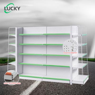 China Double-sided Leke Retail Racks store display rack shop shelf single side supermarket shelves gondola shelving for sale