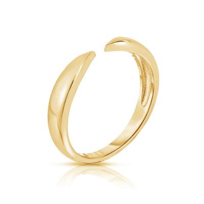 China CLASSIC 14k gold plated fashion jewelry manufacturers hot sale 925 sterling silver gold minimalist claw stackable ring for sale