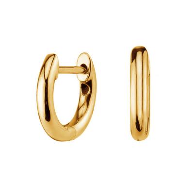 China FASHIONABLE Tasty Jewelry 925 Sterling Silver Wholesale 18k Chunky Hoop Earring Gold Plated Stud Earrings for sale