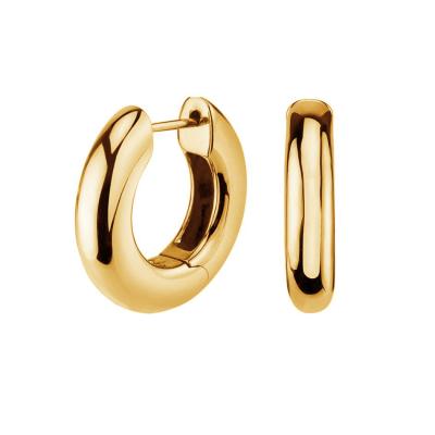 China Tasty TRENDY 925 Sterling Silver Luxury Jewelry For Women 18k Gold Plated Chunky Hoop Earring for sale