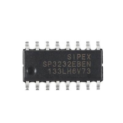 China Standard New Original In Stock SP3232EBEN-L/TR SOIC-16 3.0V to 5.5V RS-232 transceiver chip Electronic components integrated chip IC BOM for sale