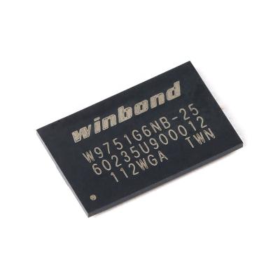 China Standard New Original In Stock W9751G6NB-25 VFBGA-84 512M bits DDR2 SDRAM memory chip Electronic components integrated chip BOM supplier for sale