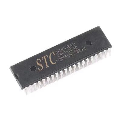 China Standard New Original In Stock STC8H8K64U-45I-PDIP40 1T 8051 microcontroller MCU chip Electronic components integrated chip IC BOM for sale