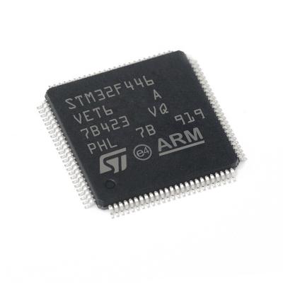 China Standard New Original In Stock STM32F446VET6 LQFP-100 Cortex-M4 32-bit microcontroller MCU Electronic components integrated chip IC BOM for sale