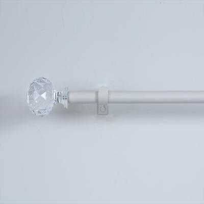 China Custom Transparent Acrylic Curtain Rod Finials Single Bracket for sale