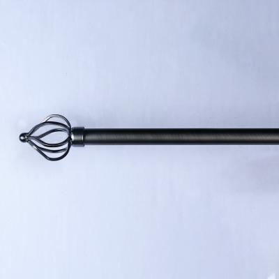 China Customized Lengths Black Curtain Rods For Warm Home Window Decoration for sale