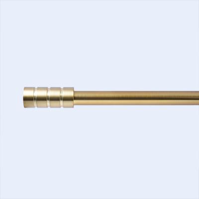 China Rose Gold Coloured 25/28 mm Curtain Rod Set Pole Iron Curtain Tube Wholesale Curtain Rod for sale