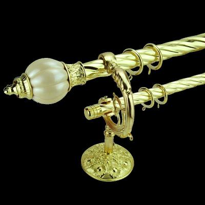 China Morocco 1.5m Crystal 3m Pipe Curtain Rods Set For Bedroom for sale