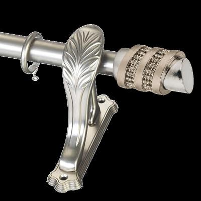 China Modern Spiral Inset Diamond 0.6Mm SS Curtain Rods for sale