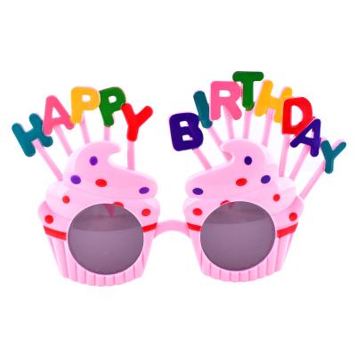 China High Quality Most Popular Birthday Party Decoration Cake Topper Sunglasses Funny Happy Birthday Party Glasses for sale