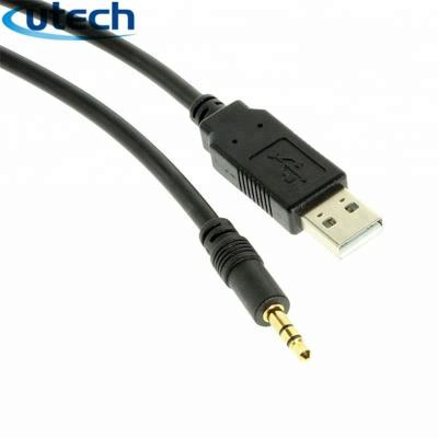 China Custom audio COMPUTER jack cable pinout db9 pins rs232 3.5mm data jack serial rs232 to aux male. stereo pin rs 232 for sale