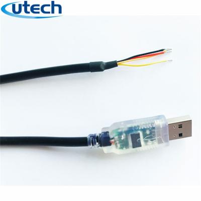 China COMPUTER PL2303 USB UART RS232 level converter cable with RX, TX, VCC, ground, CTS, RTS pinout for sale