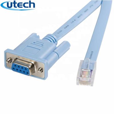 China COMPUTER rs232 rj45 to db9 female converter adapter one serial cable serie barcode connector seri kablosu rj45 pin to db9 cable for scanner for sale