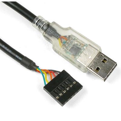 China Transparent COMPUTER LED FTDI Chipset 3.3V USB To Serial TTL Cable for sale