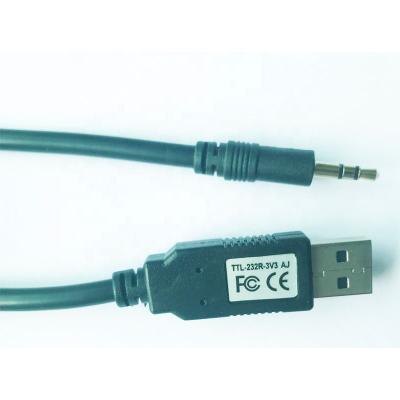 China FTDI TTL-232R-3V3-AJ COMPUTER CABLE WITH AUDIO JACK CONNECTOR WITH +3.3V BASED TX, AND RX SIGNALING for sale