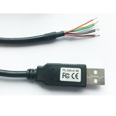 China USB COMPUTER to serial cable 5V TTL 6 bare wires for sale