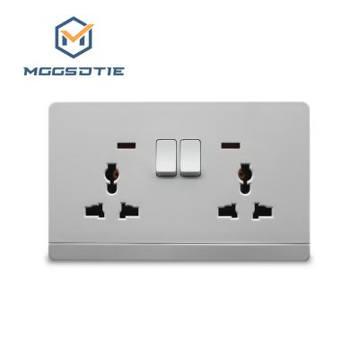 China UK Standard Multi-Function Switched Multi-Purpose Double 2 Band 13A Socket Switch Modern New Latest Series For Home Wholesales for sale