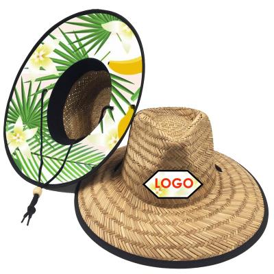 China Custom Natural Picture Grass Cloth Patch Print Buy Bulk Men Women Unisex Summer Beach Felted Panama Straw Sun Hat With Logo for sale