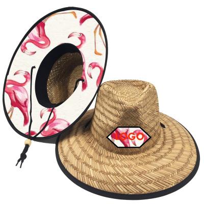 China Custom Picture Fabric Patch Print Buy Bulk Men Women Unisex Summer Beach Fedora Panama Straw Sun Hat With Logo for sale