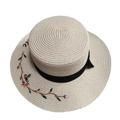 China New image fashion paper braid stylish simple generous fresh ladies small can be big sunshade brim beach washed hat for women for sale