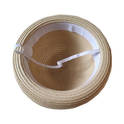 China Image Raffia Mi-fold Hat Summer Women's Sun Hat Handmade Fashion Straw Hat for sale