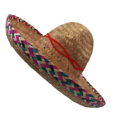 China Wholesale Image Stock Available Buy Bulk Natural Grass Embroidered Mexico Sombrero Fiesta Party Adult Straw Hat for sale