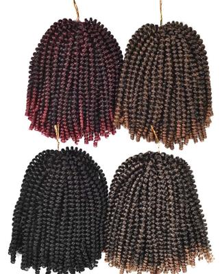 China Synthetic Hair Bounce Crochet Braids Synthetic Braiding Hair Pre Twisted Colored Fluffed Hair 8