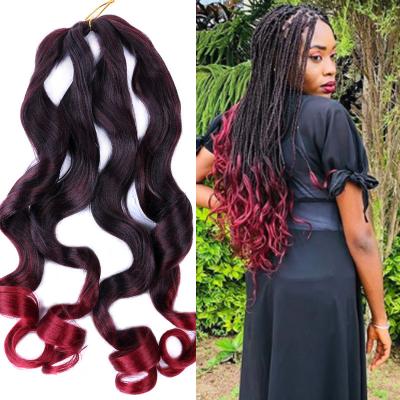 China Loose Wave Crochet Braiding Hair Synthetic Wave Hair Big Volume Wave Hair For Women for sale