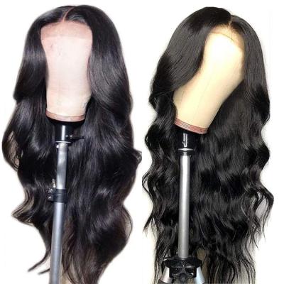 China 150Density -250Density Silky Straight Brazilian Wave Hair With Baby Hair 13*4Lace Real Body Wave Wigs Body Hair Wigs for sale