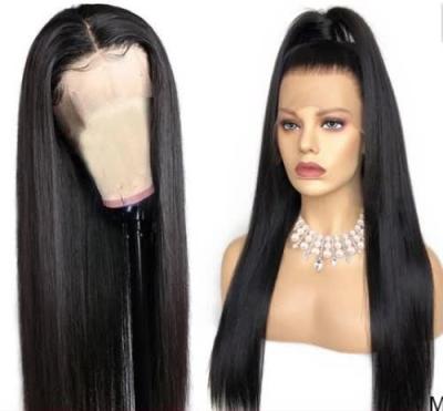 China 12A Silky Straight HD Raw Indian Hair Lace Front Swiss Bone Straight Human Hair Lace Closure Wigs Brazilian Virgin Hair Frontal Wig For Black Women for sale