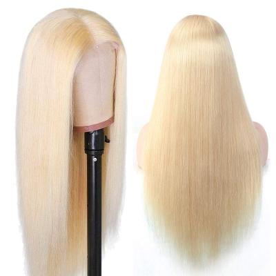 China Full Lace Wig Platinum Wave Braid Hair Wig #60 Silky Straight Blonde Brazilian Virgin Hair Color for sale