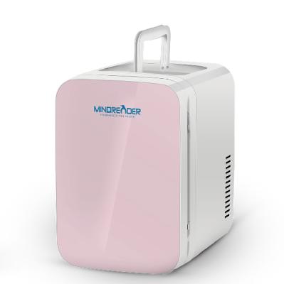 China Wholesale Custom Pink Color 10L Mini Fridge Thermoelectric Mini Fridge Skin Care for sale