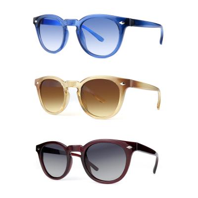 China Newest Fashion Sunglasses PC TR90 Women Men Brand Shades Round Sun Glasses UV400 Polarized Glass Custom Logo Sunglasses for sale