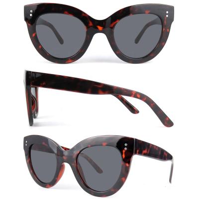 China Fashion sunglasses trending wholesale retro women's custom manufacture vintage fashion polarized sunglass cat eye sunglasses for sale