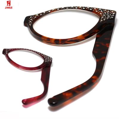 China FASHION Rhinestone Loupes Wholesale Acetate Reading Glasses for sale