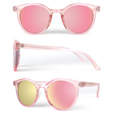 China Latest Fashion Anti UV400 Frame UV400 Pink Transparent Girls Sunglasses Glass Kids Girls Sunglasses Children for sale