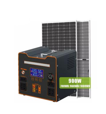 China Support 200W 1500W 800W 300W AC DC Camping Lithium Ion Battery Backup Outdoor Solar Power Bank Portable Station for sale