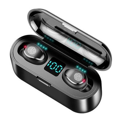 China Sport Bt5.0 Earbuds Wireless Earphone Power Bank F9 TWS BT 5.0 Mini Headset Earphone Audifonos Auriculares 1200mAh for sale