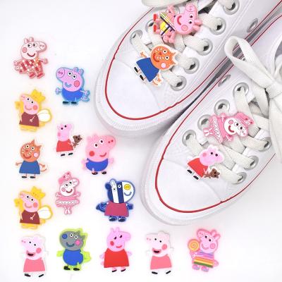 China Custom Cute Animal Designer Shoe Decorations Pig Lace Decoration Accessories PVC Shoes Charms for sale