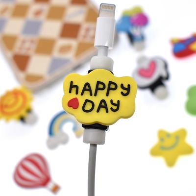 China Cute Cartoon Cable Protector iPhone USB Data Line Earphone Cord Charging Pad for sale