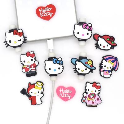 China Cute Cartoon Candy Color Cable Protector Data Line Cord Protector USB Cable Protector For iPhone Cable Fill Protection for sale