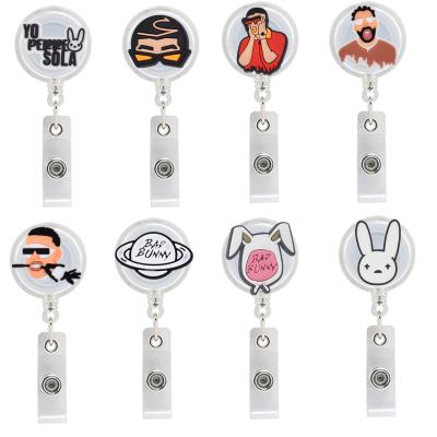 China For Popular ID Card Holder Bunny Nurse Bad Badge Reels Retractable ID Badge Holder Yo-Yo Badge Reel For Gifts for sale