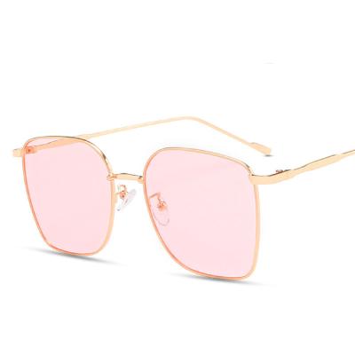 China New Fashion Sunglasses Square Big Frame Metal Sunglasses Custom Sunglasses Fashion Unisex Sunglasses for sale